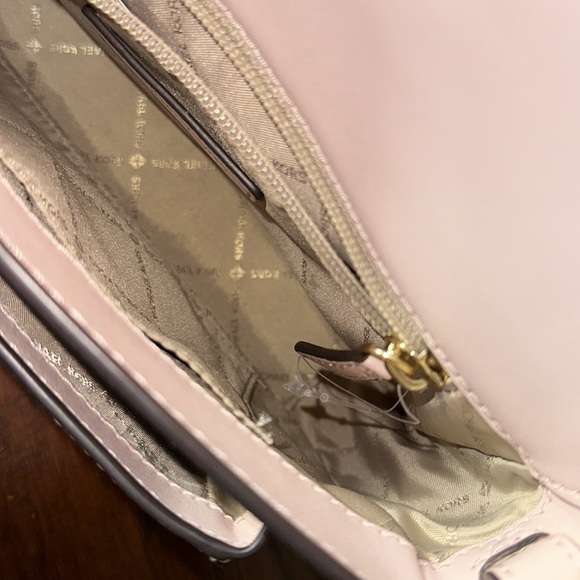 MICHAEL KORS SLOAN EDITOR MEDIUM FLAP SHOULDER MESSENGER BAG MK POWDER BLUSH - Picture 12 of 16